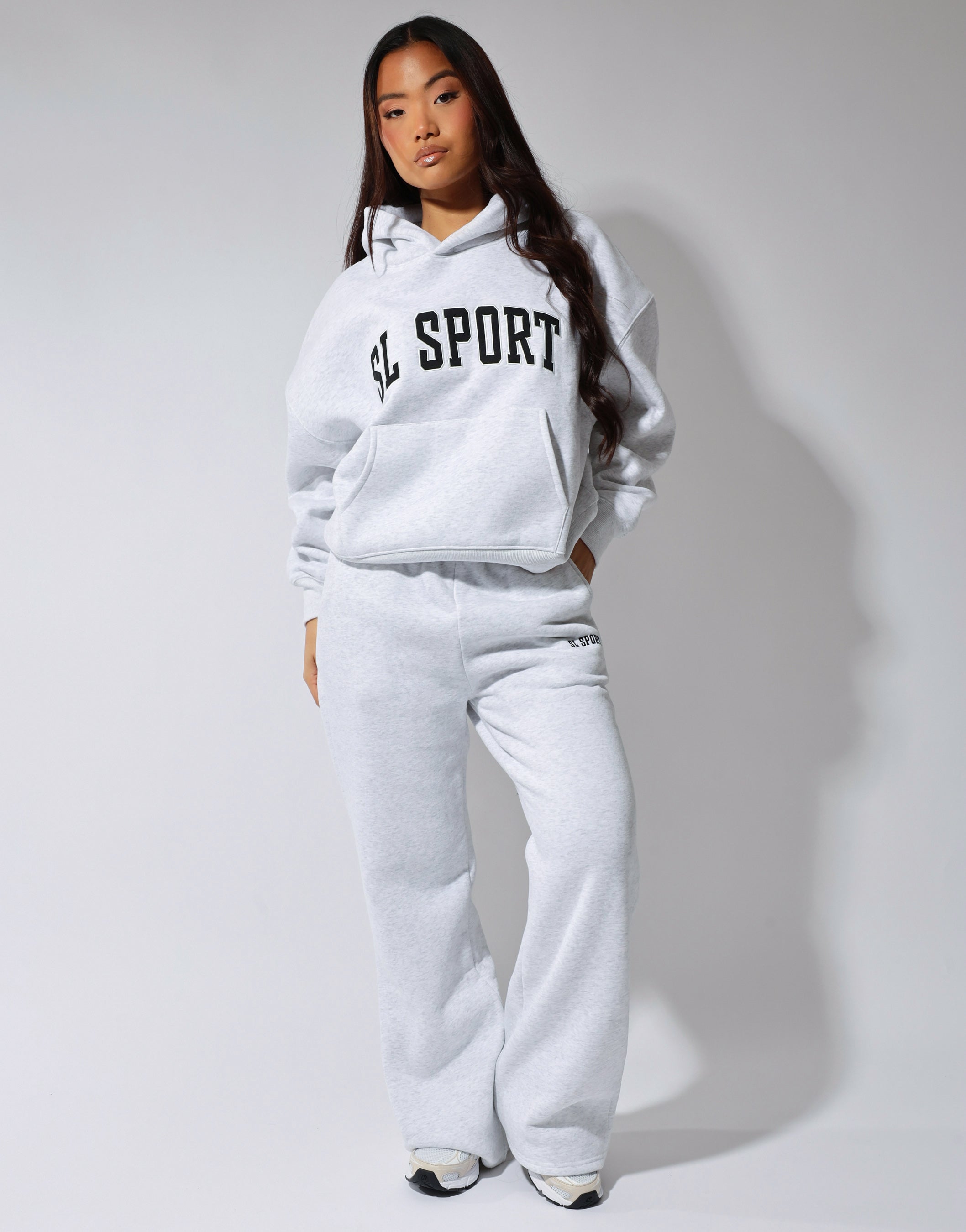 Maeve Simmi Studios SL Sport Hoodie In Pebble Grey