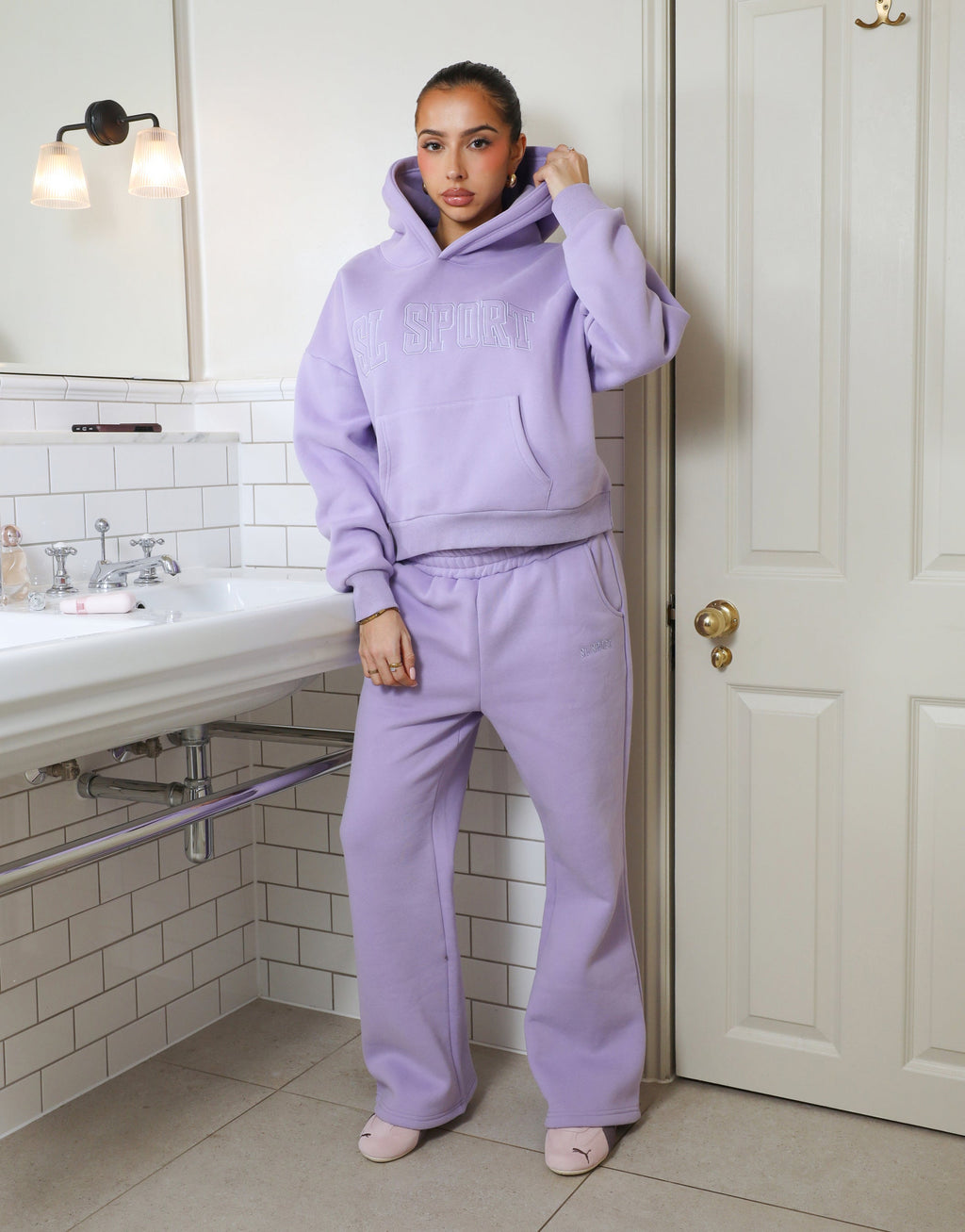 Myla Simmi Studios SL Sport Flared Joggers in Lilac