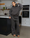 Maddie Simmi Studios Essentials Flared Joggers in Dark Grey