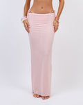 Kylie Chevron Beach Maxi Skirt in Pink