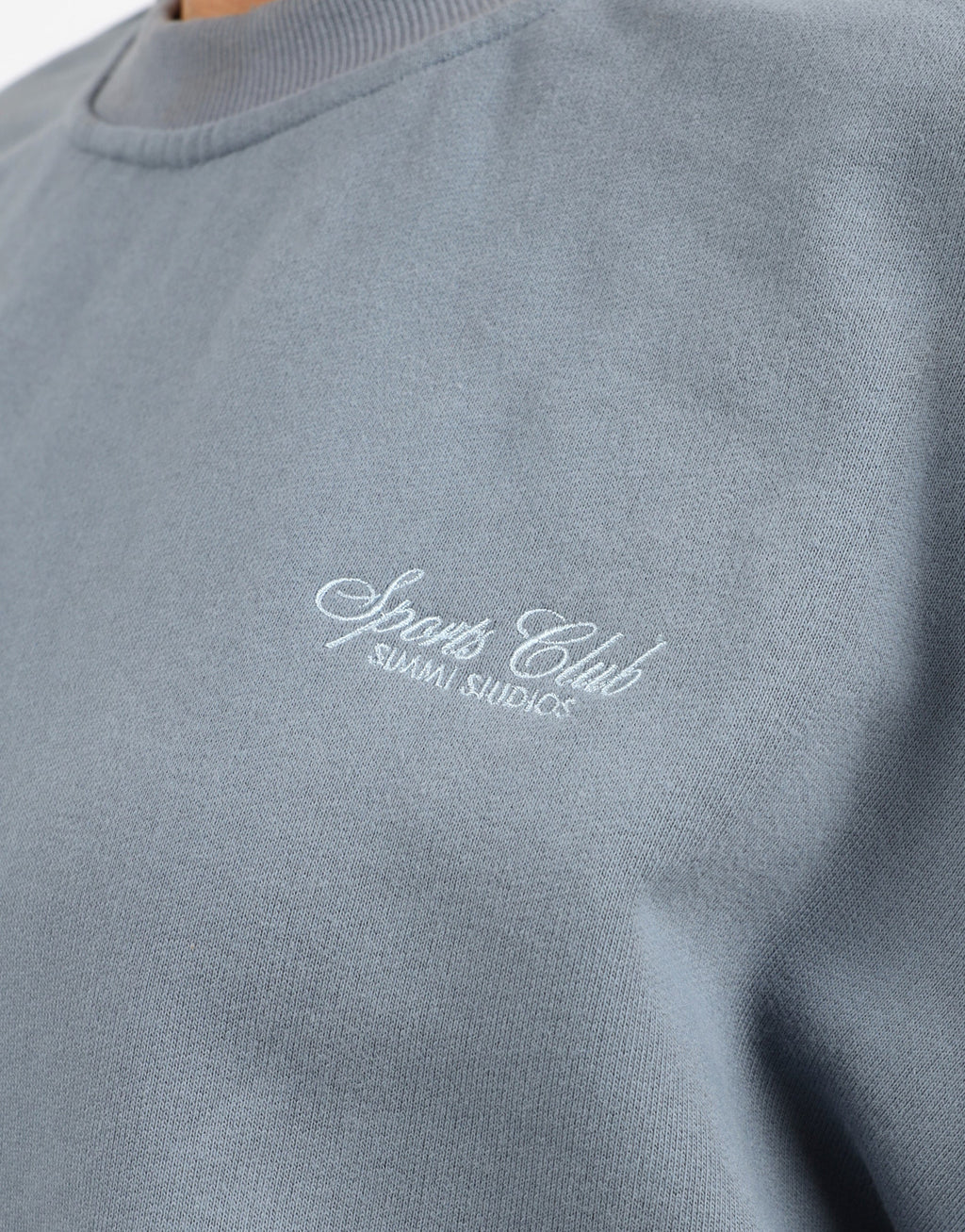 Rue Simmi Studios Embroidered Logo Sweatshirt In Blue