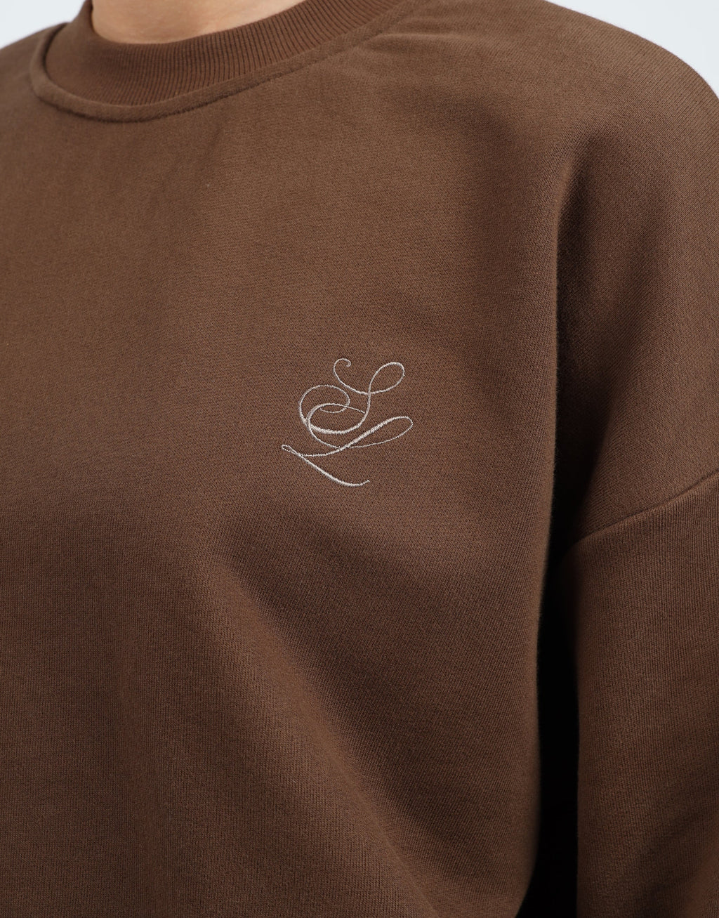 Cove Simmi Studios Embroidered Logo Sweatshirt In Brown