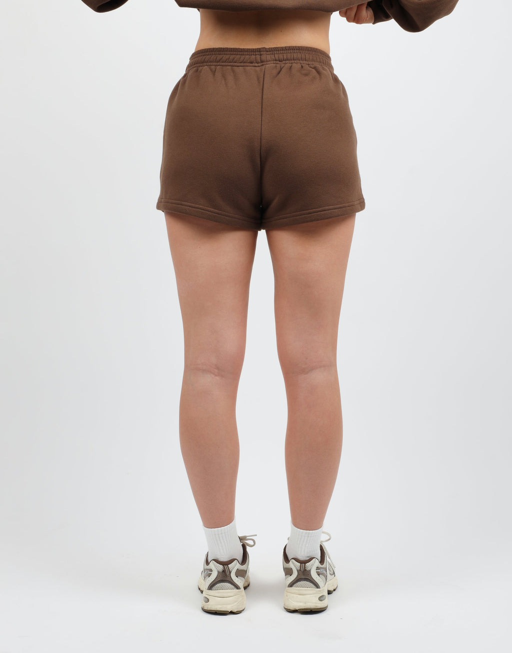 Riva Simmi Studios Embroidered Logo Shorts In Brown