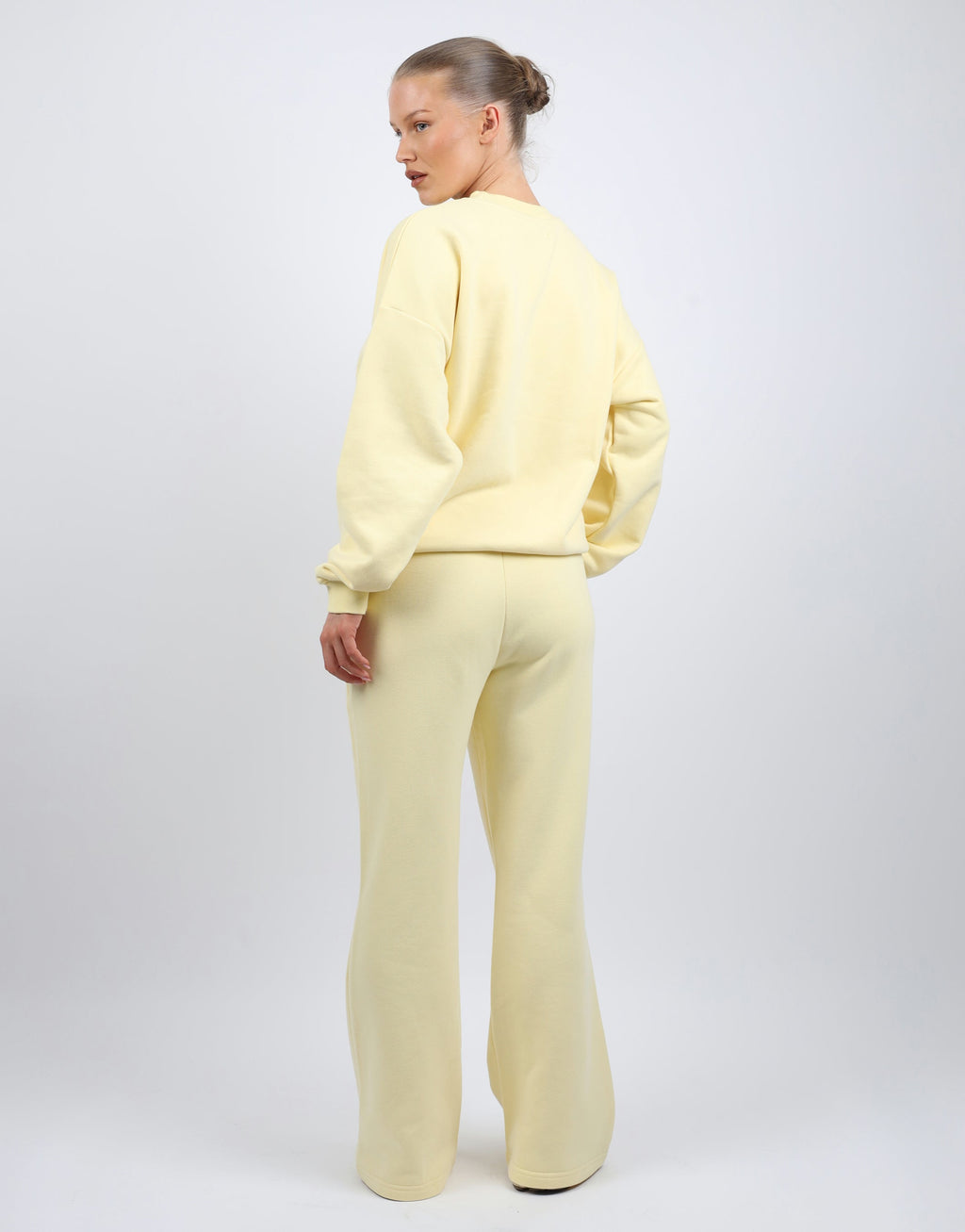 Rue Simmi Studios Embroidered Logo Sweatshirt In Yellow