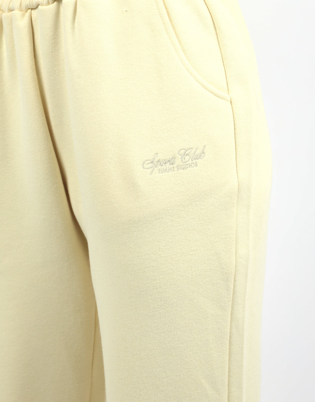 Sola Simmi Studios Embroidered Logo Joggers In Yellow