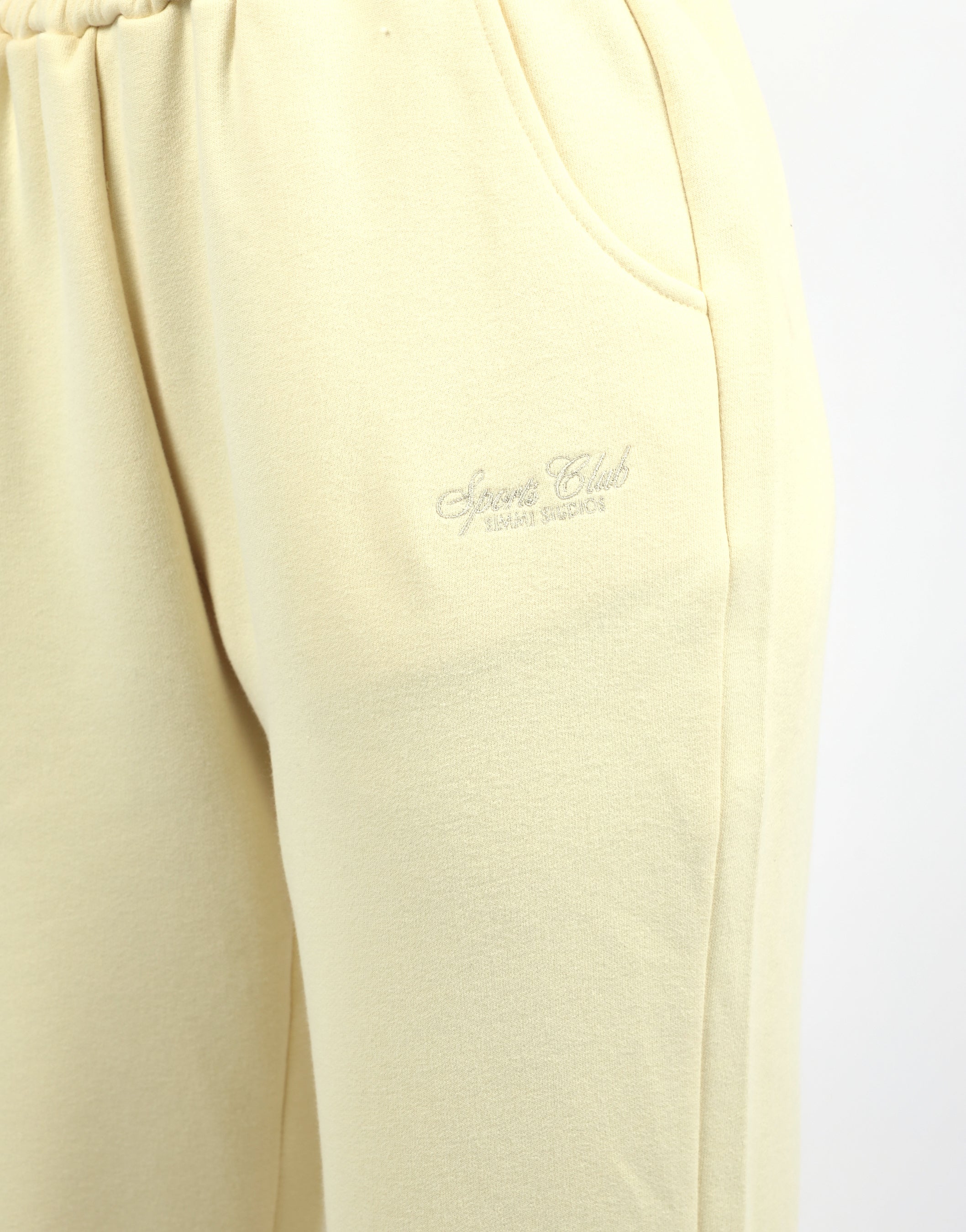 Sola Simmi Studios Embroidered Logo Joggers In Yellow