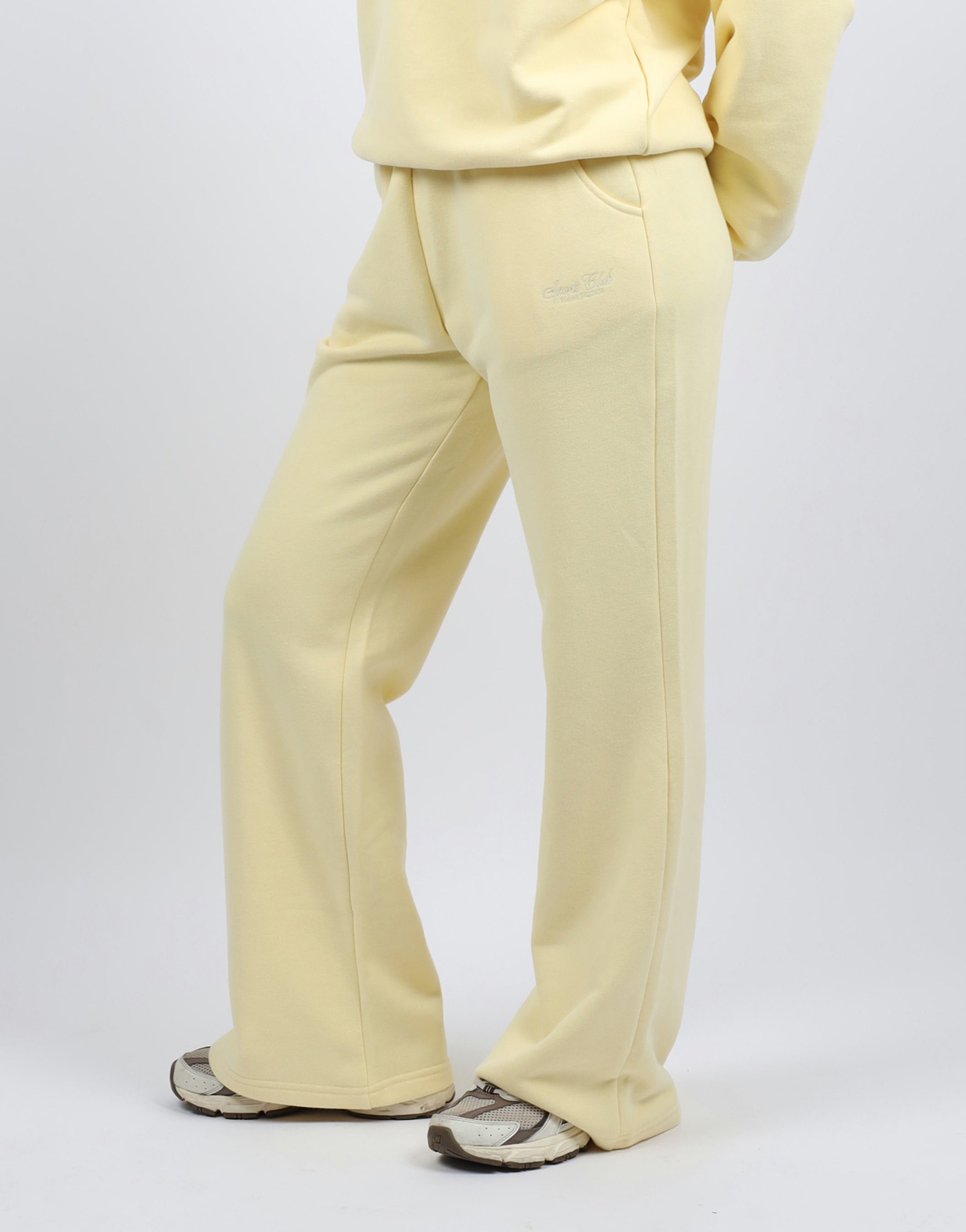 Sola Simmi Studios Embroidered Logo Joggers In Yellow