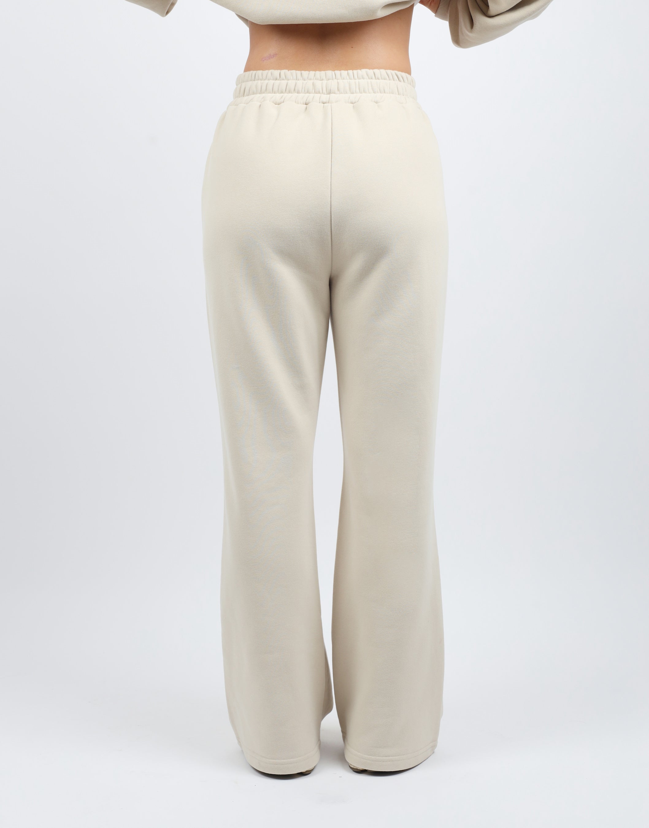 Sola Simmi Studios Embroidered Logo Joggers In Beige