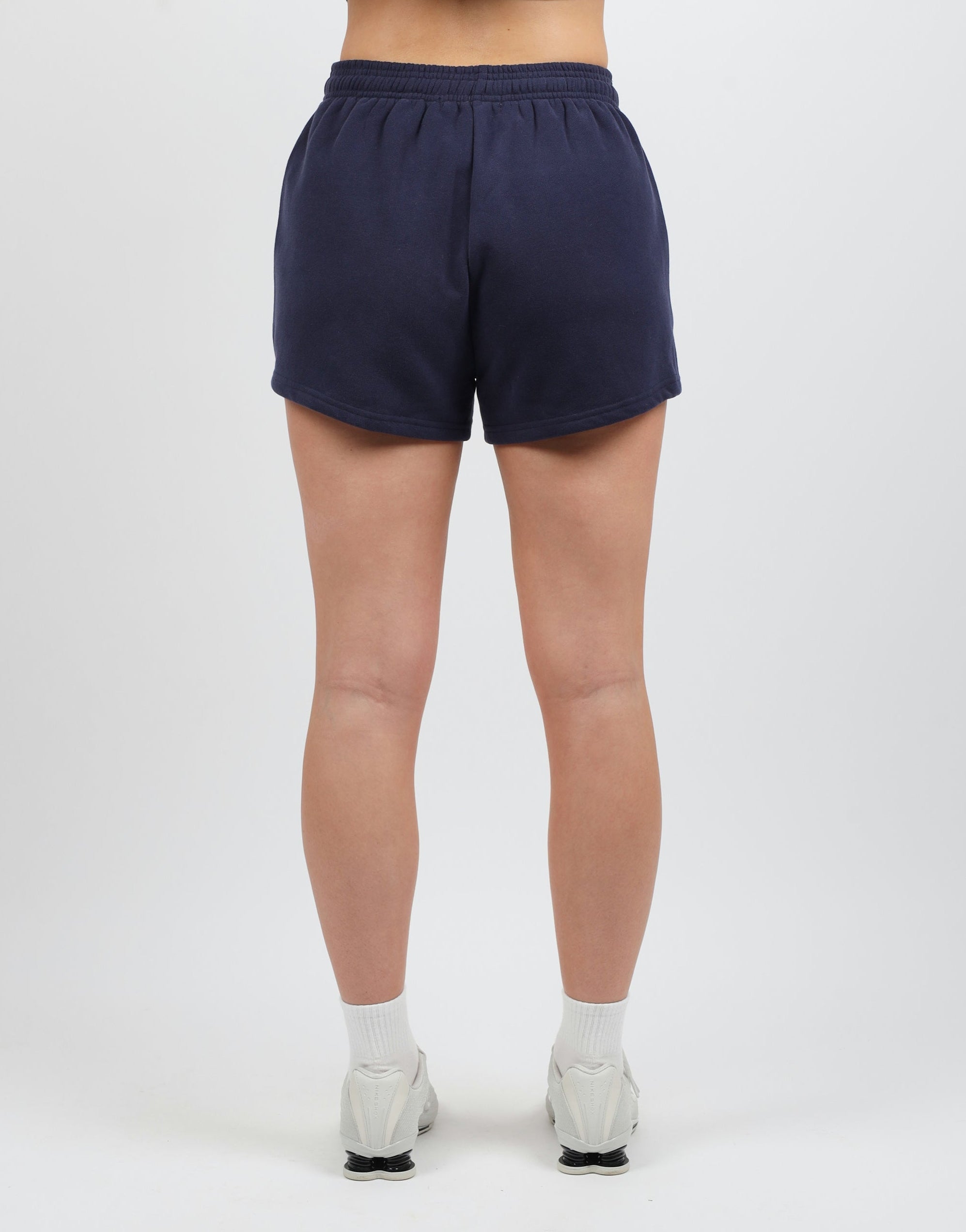 Riva Simmi Studios Embroidered Logo Shorts In navy