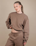 Kendall Cropped Sweatshirt in Mocha