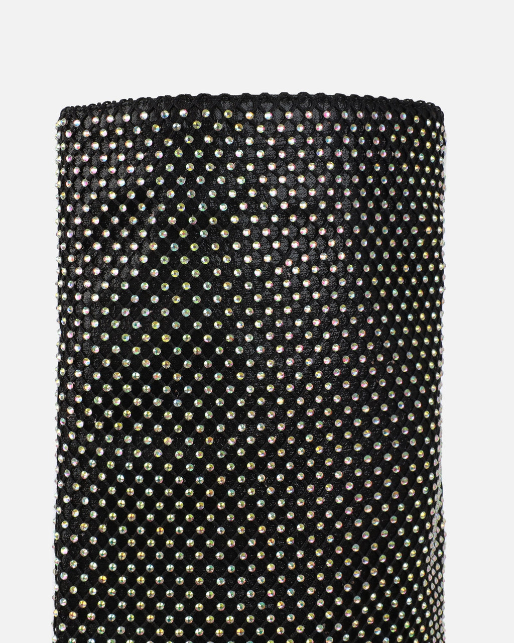 Carlisha Black Diamante Fold Over Stiletto Boots