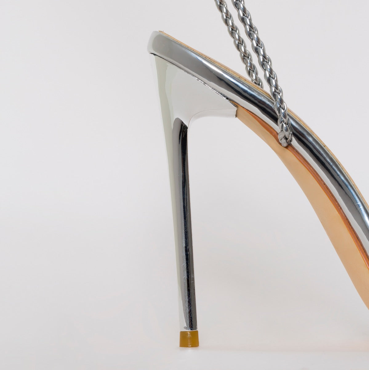 Welma Silver Lace Up Stiletto Heels