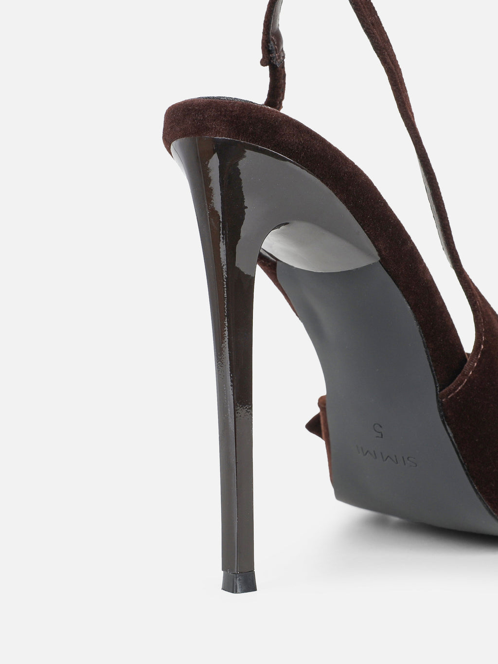 Toppaz Brown Velvet Bow Heeled Sandals