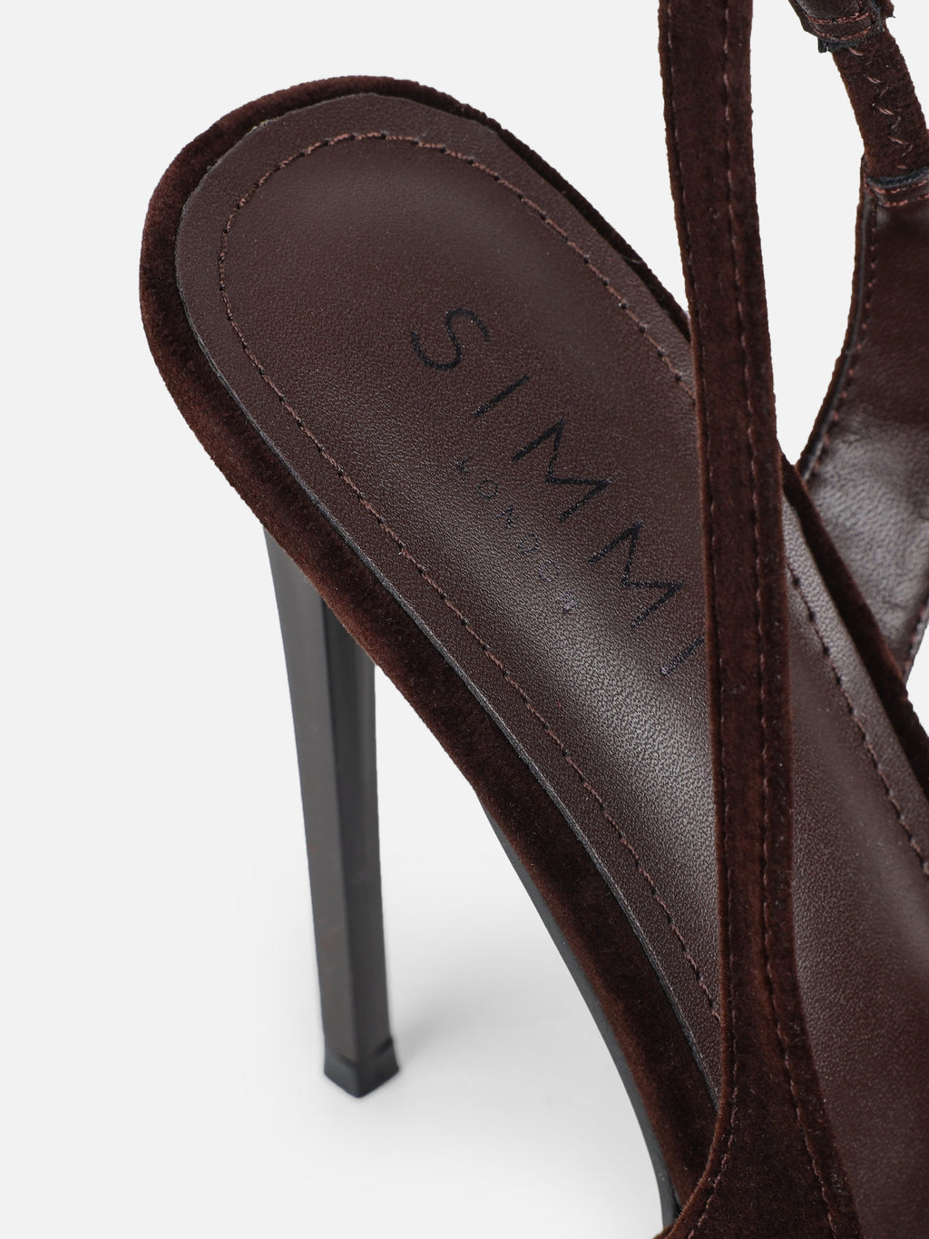 Torrez Brown Velvet Bow Detail Peep Toe Heeled Sandals