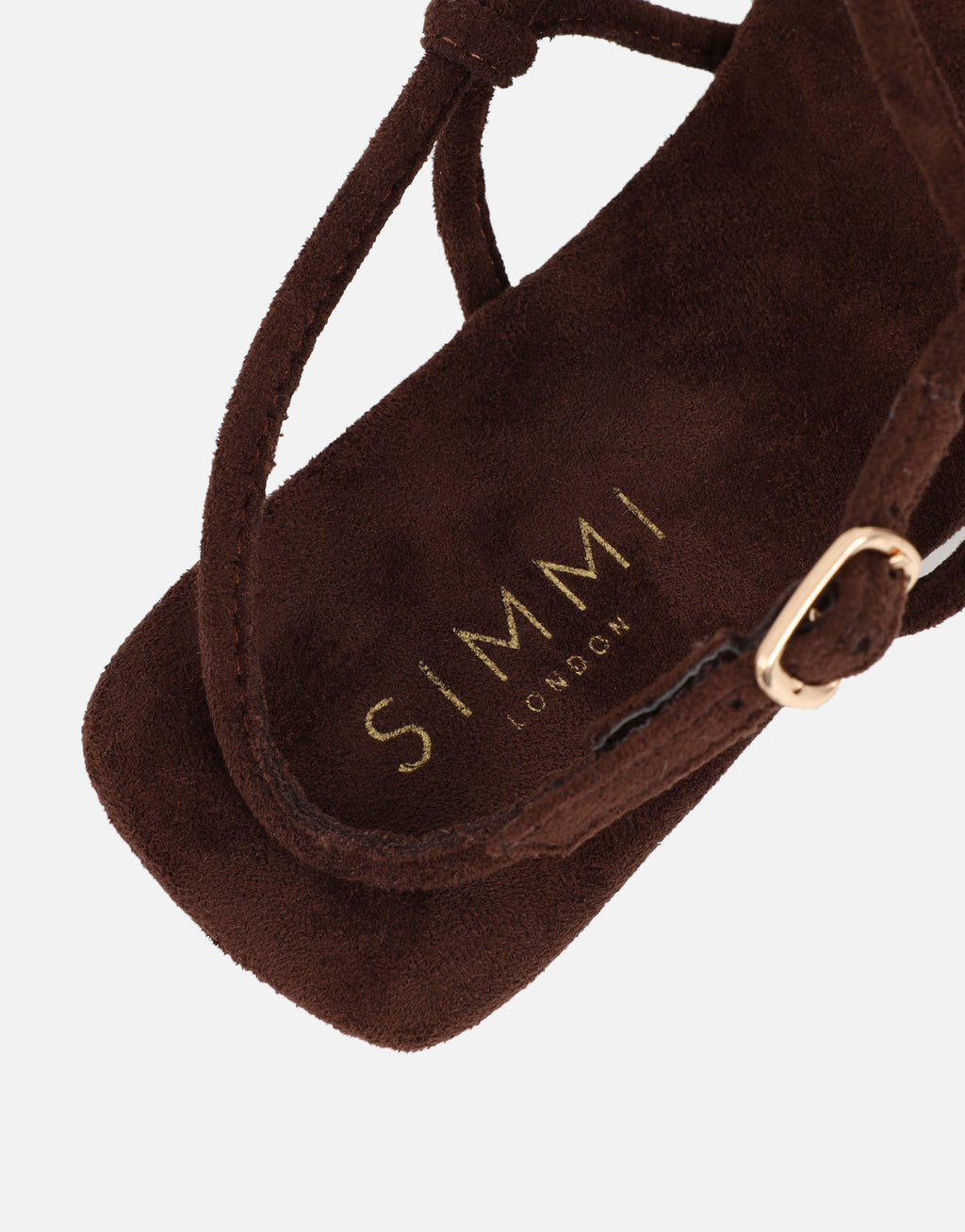 Leana Brown Suede Strappy Flat Sandals
