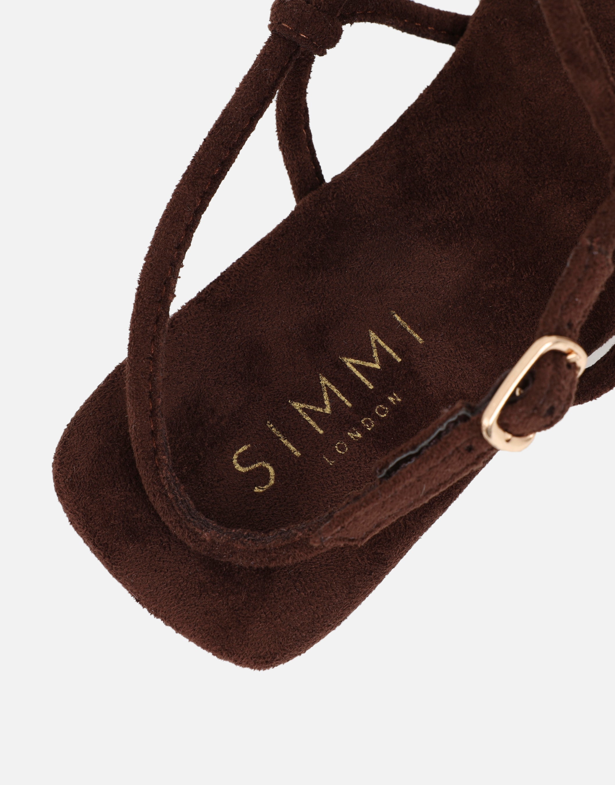 Leana Brown Suede Strappy Flat Sandals