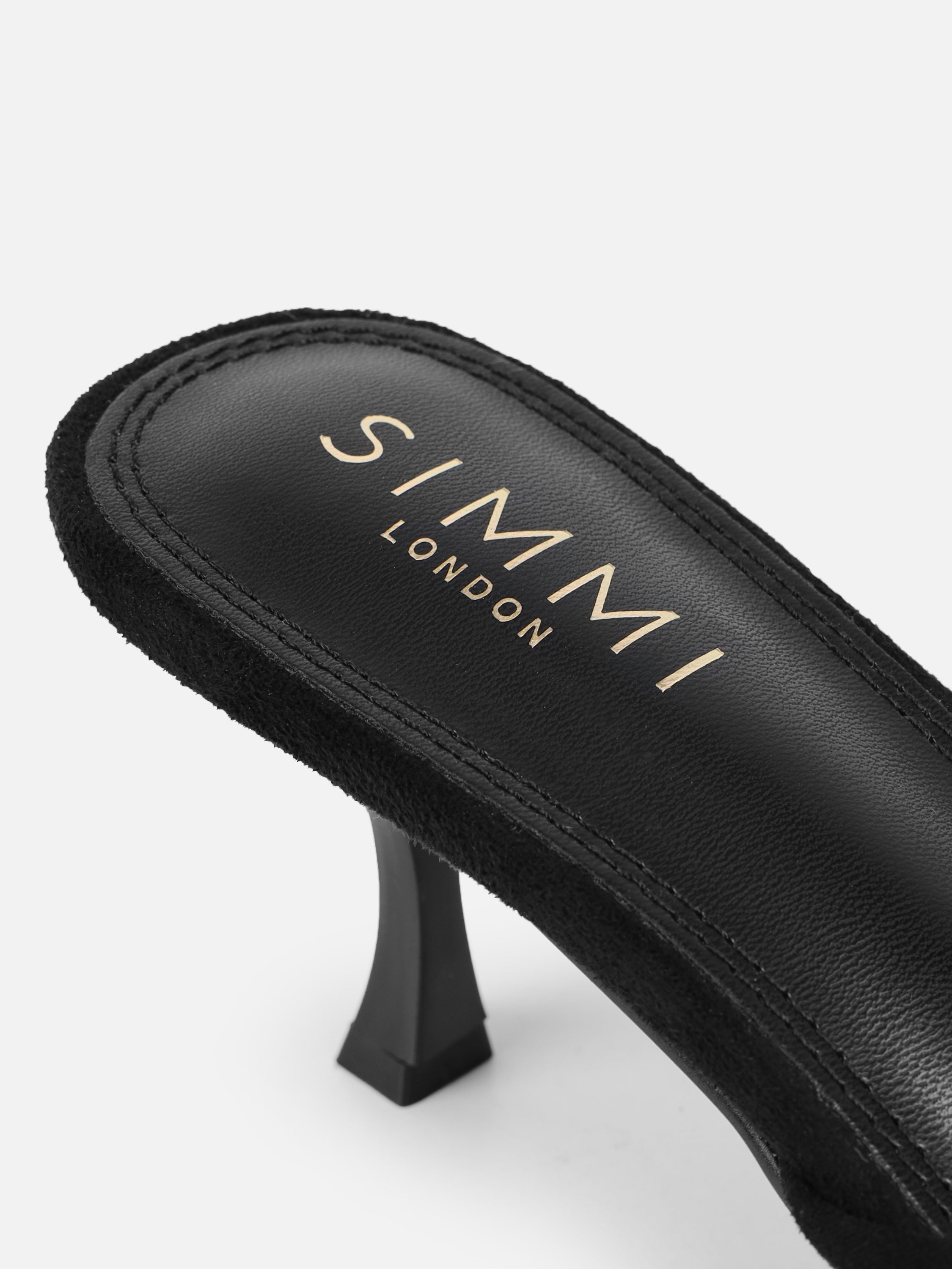 Keira Black Suede Mules