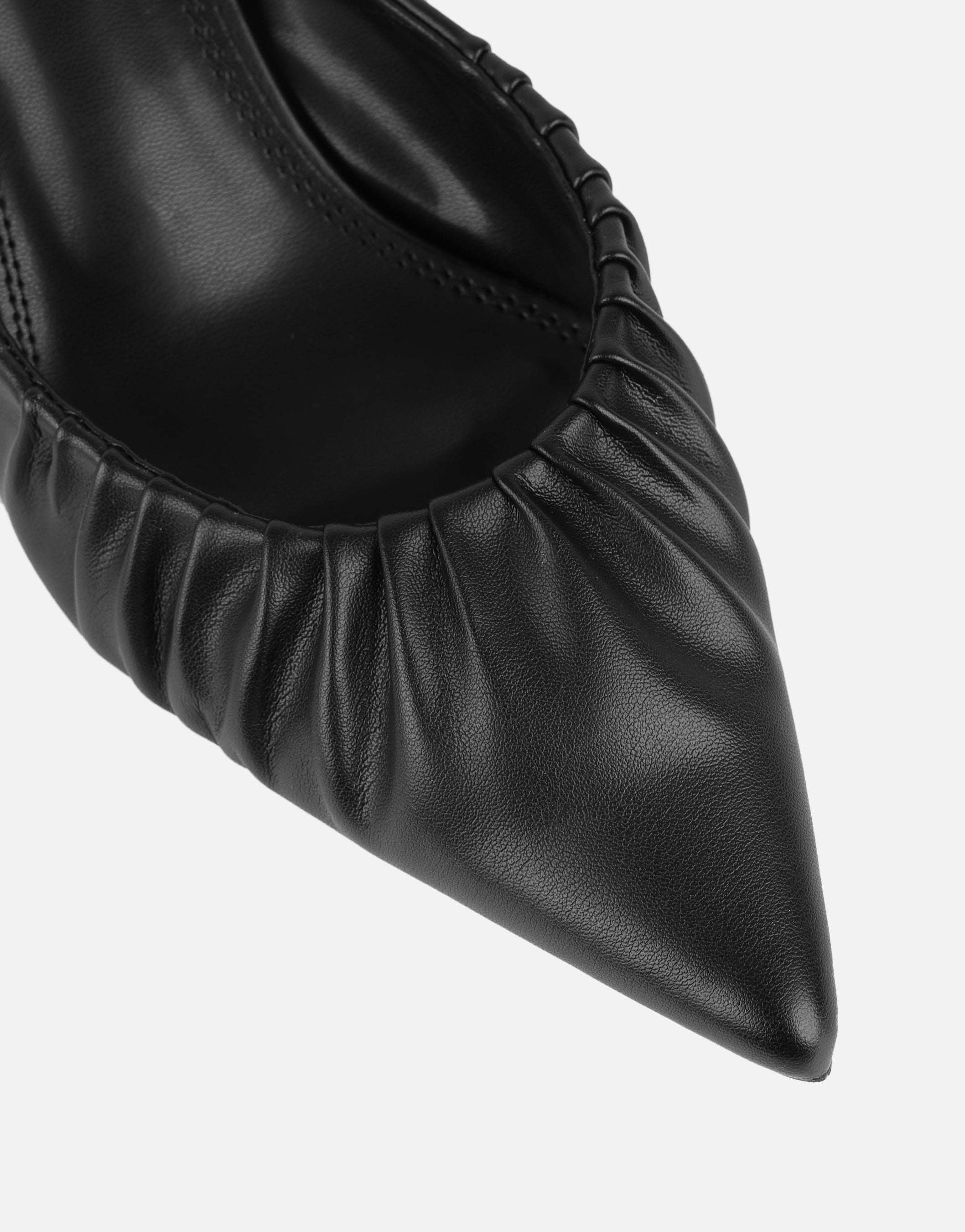 Paige Black Ruched Mules