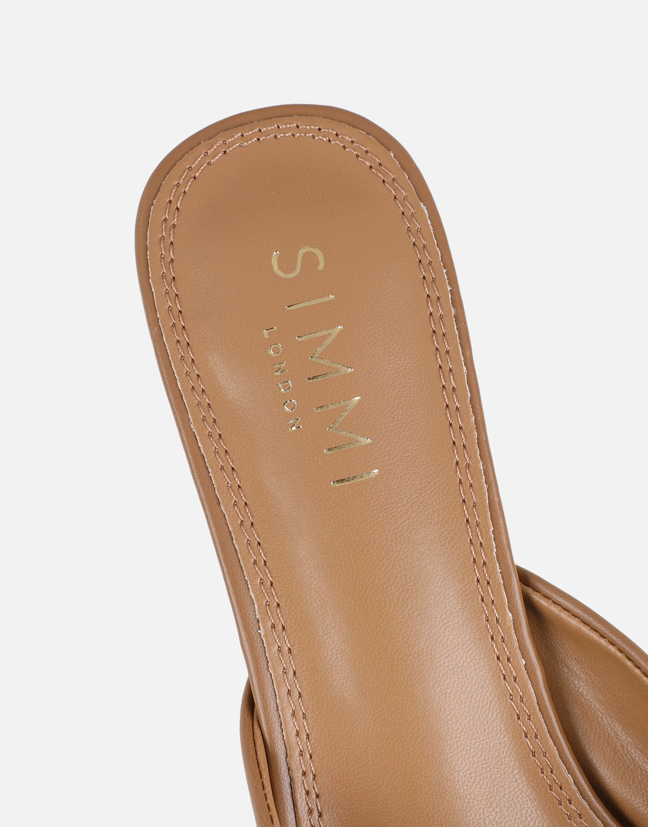 Paige Dark Nude Ruched Mules