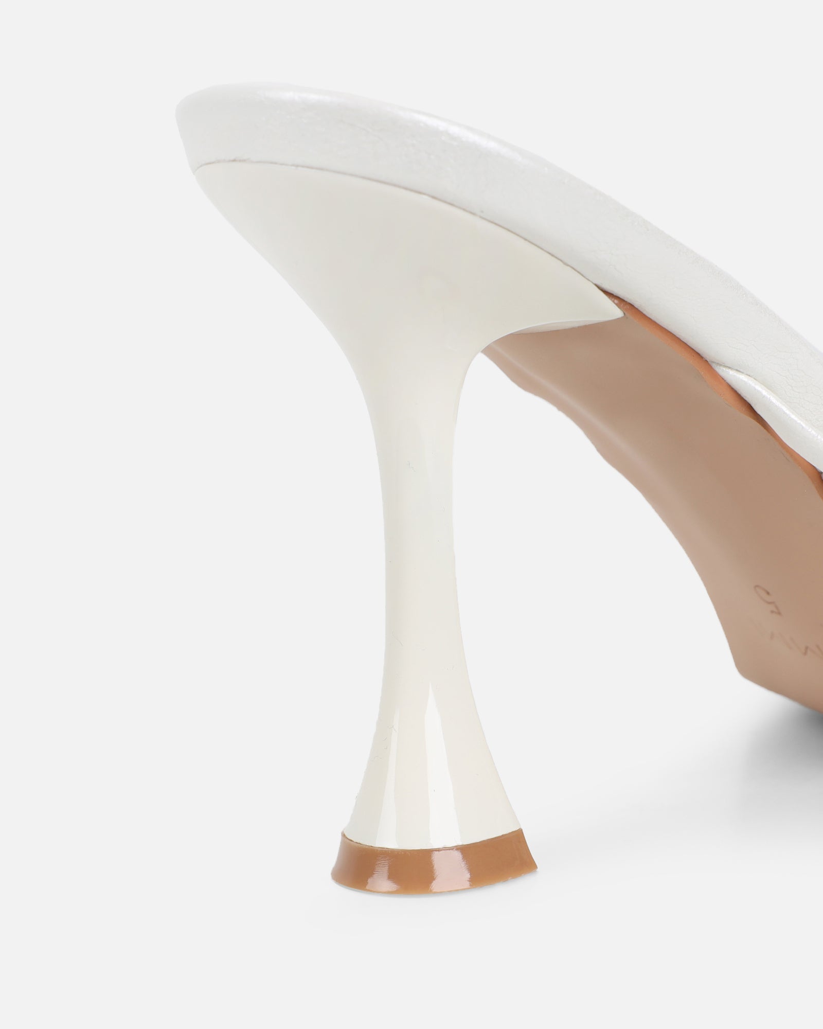 Pixar White Metallic Tie Up Heeled Sandals