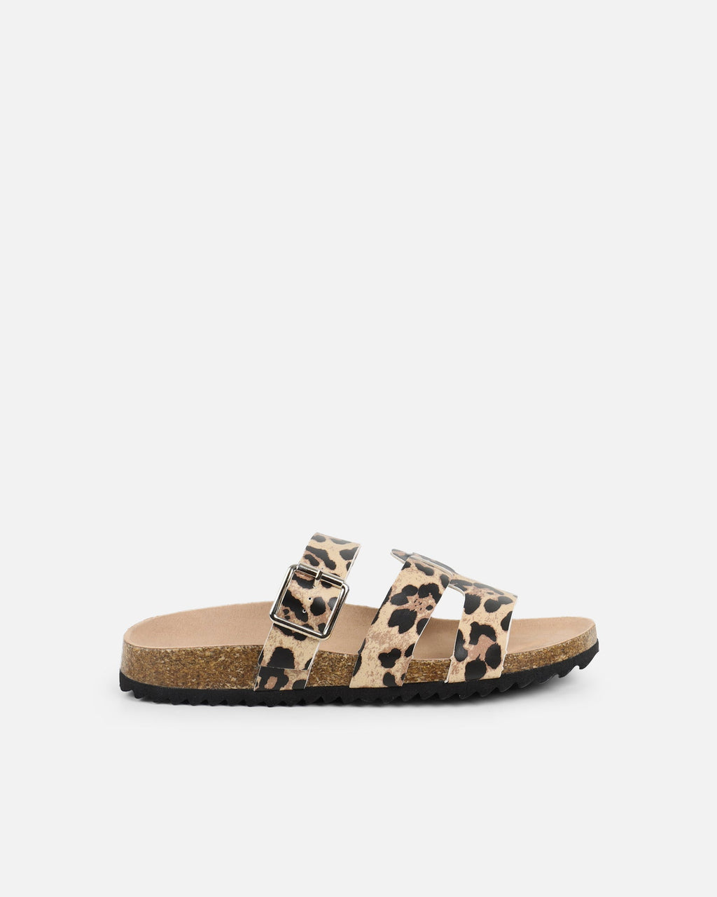Amia Leopard Slip on Footbed Slides