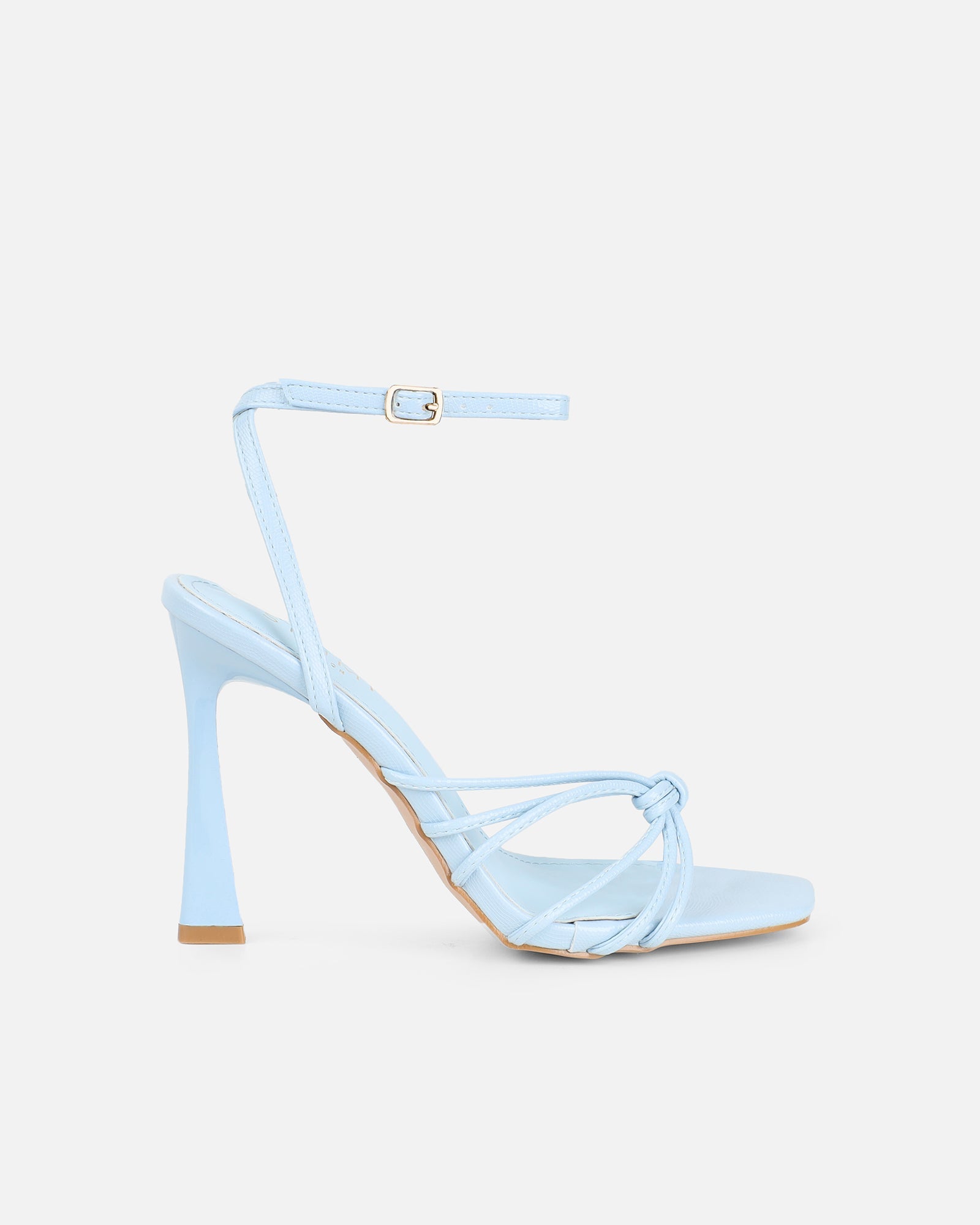 Riarra Blue Lizard Strappy Heeled Sandals