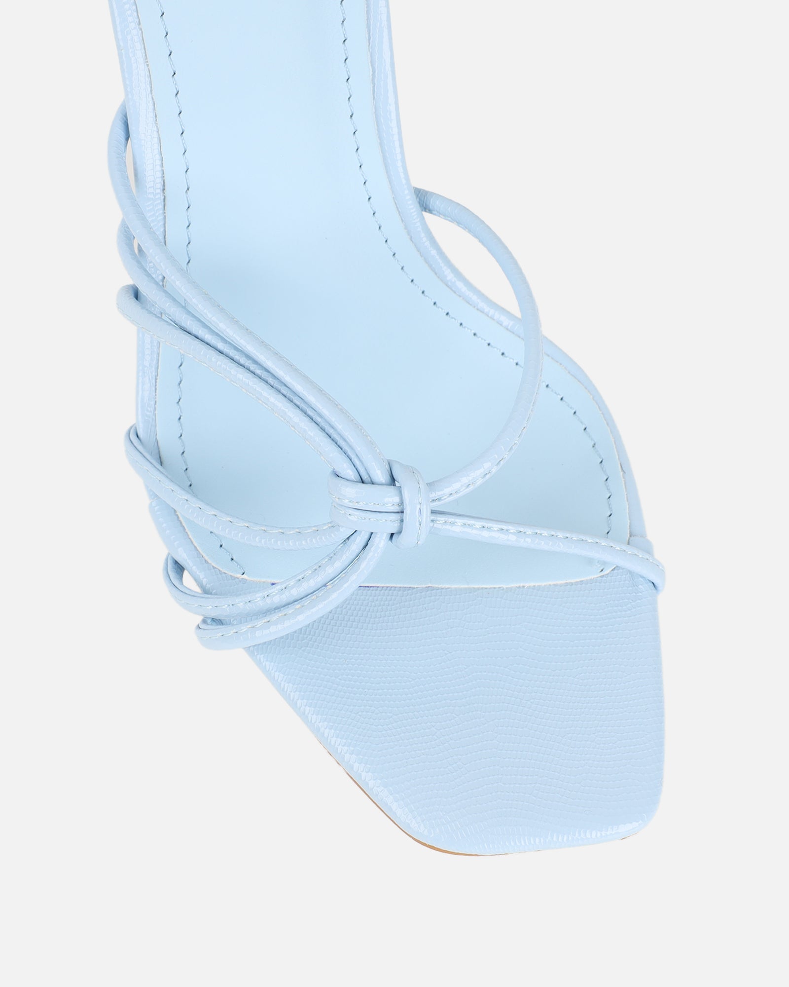 Riarra Blue Lizard Strappy Heeled Sandals
