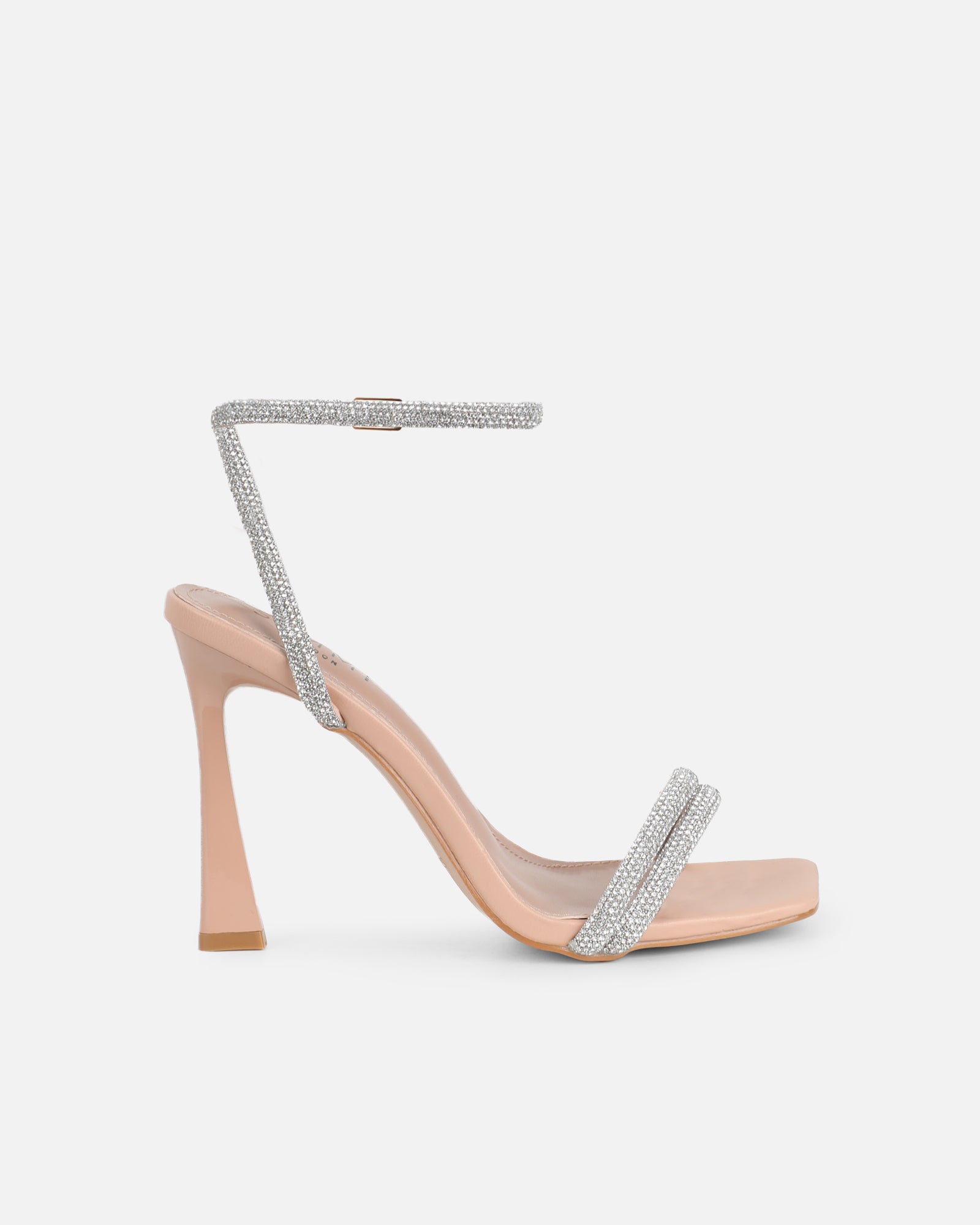 Pena Nude Diamante Heeled Sandals