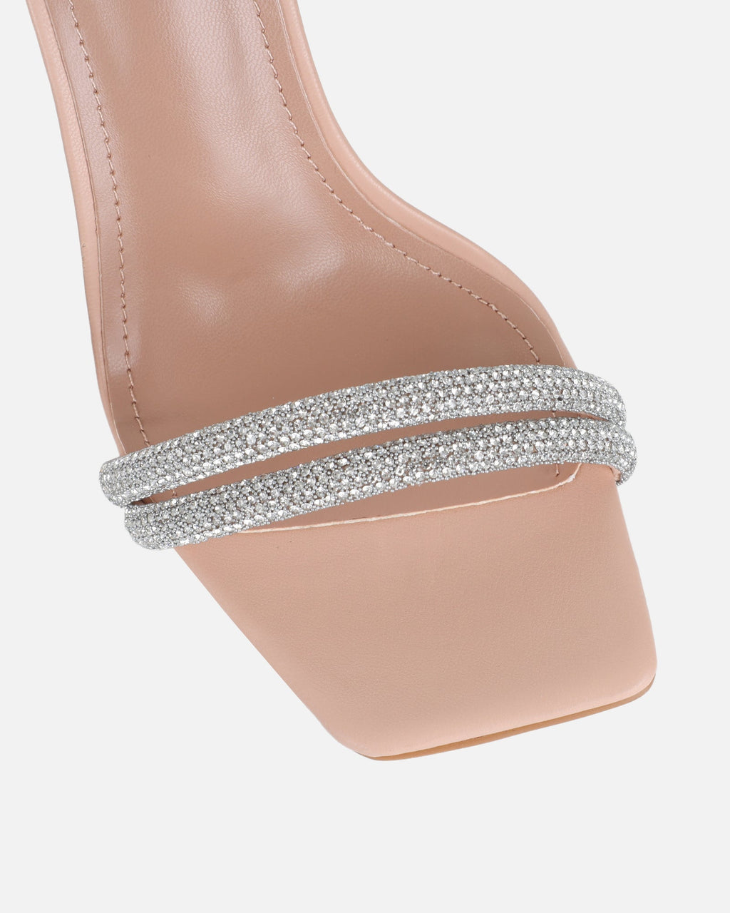 Pena Nude Diamante Heeled Sandals