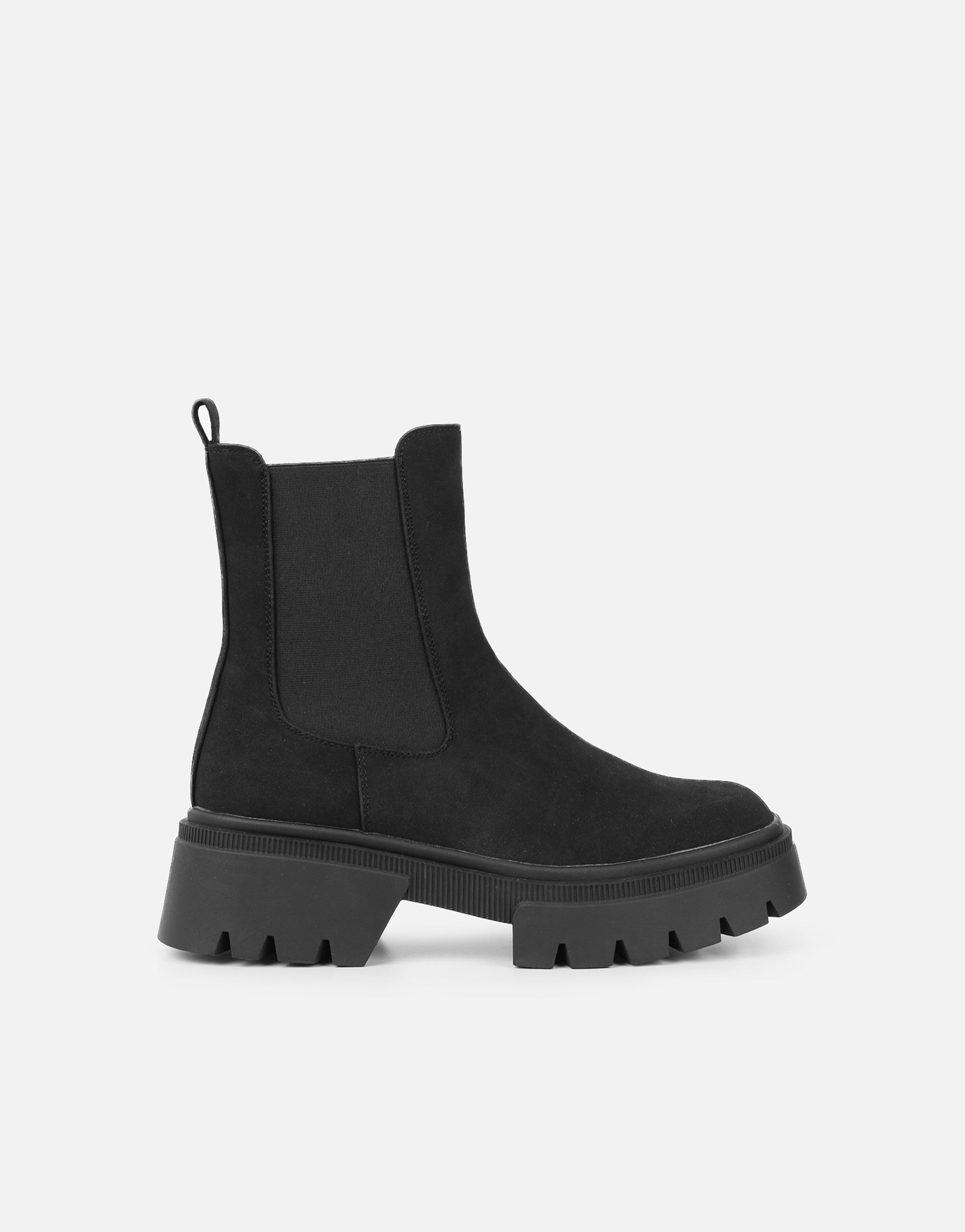 Judd Black Suede Chunky Chelsea Boots