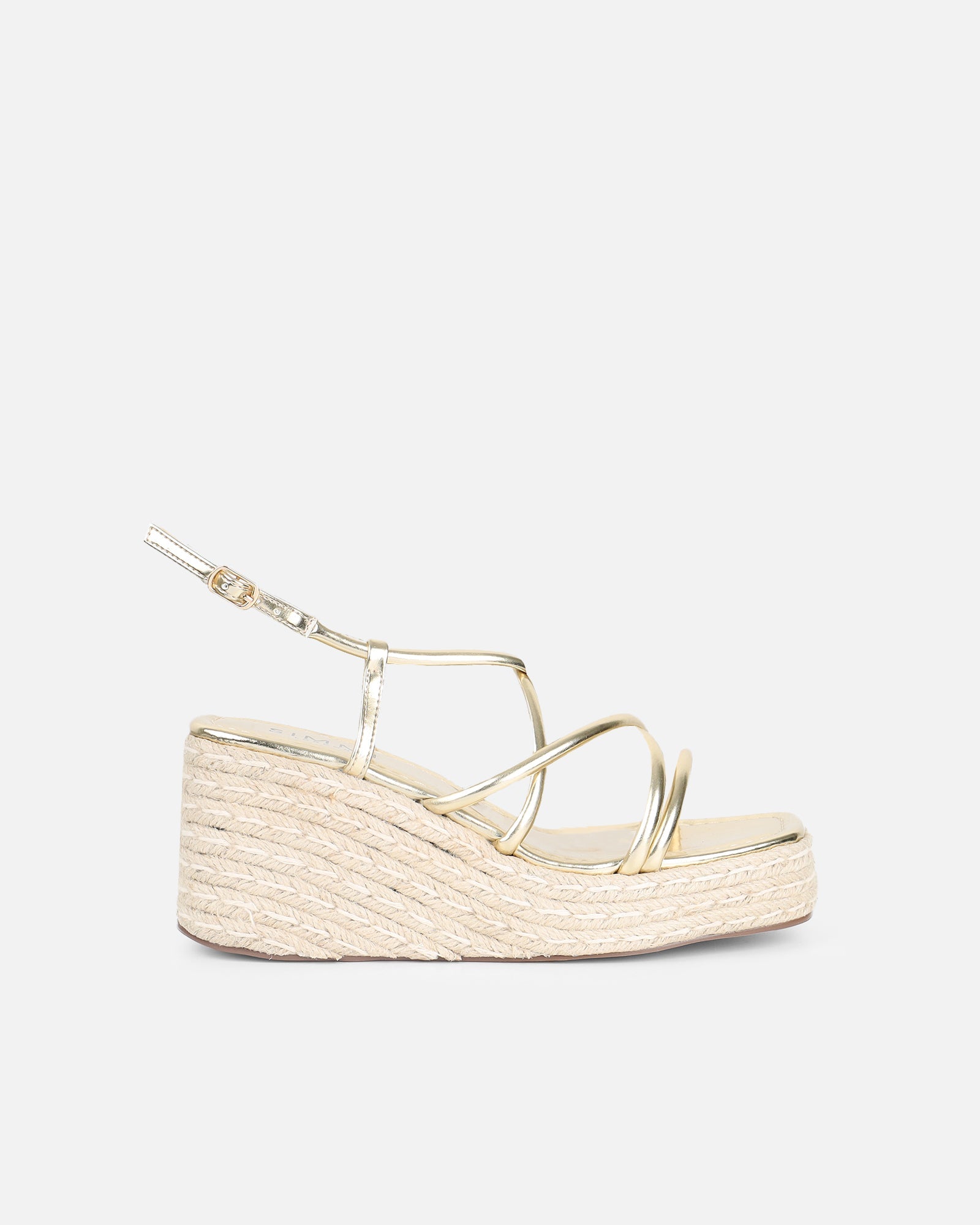 Belise Gold Metallic Wedge Heels