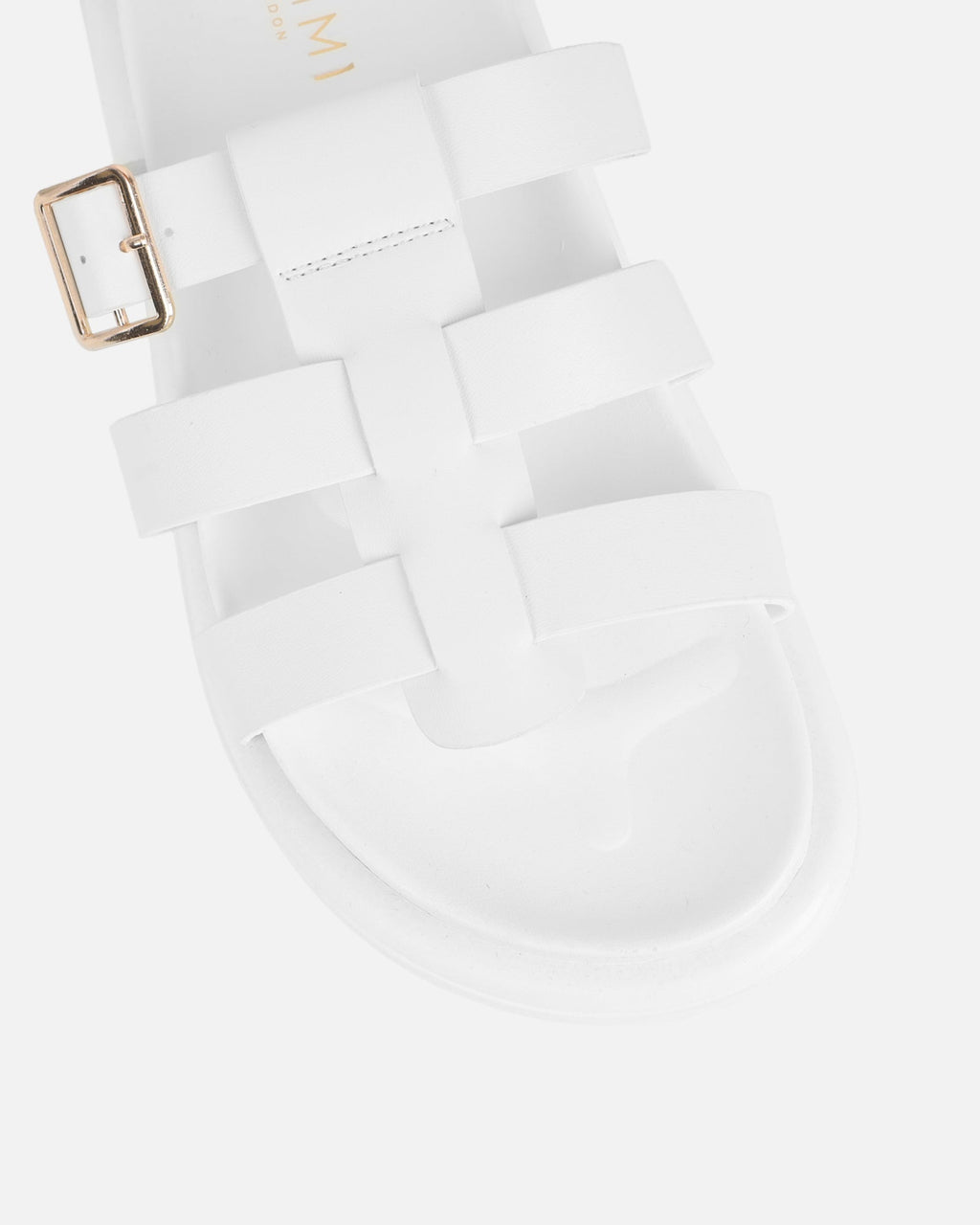 Berri White Chunky Footbed Sliders