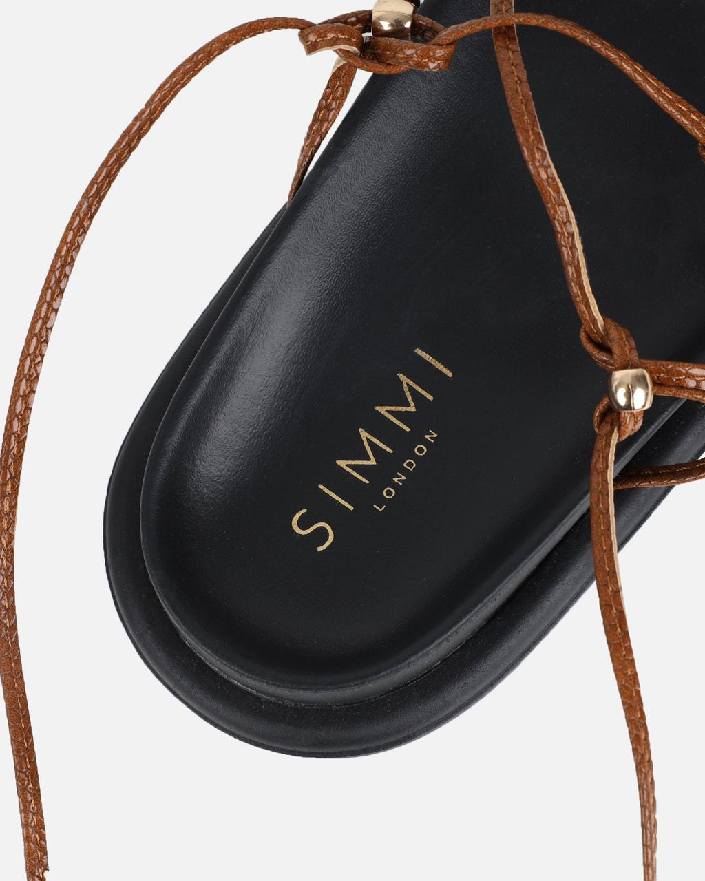 Billie Tan Rope Tie Up Sandals