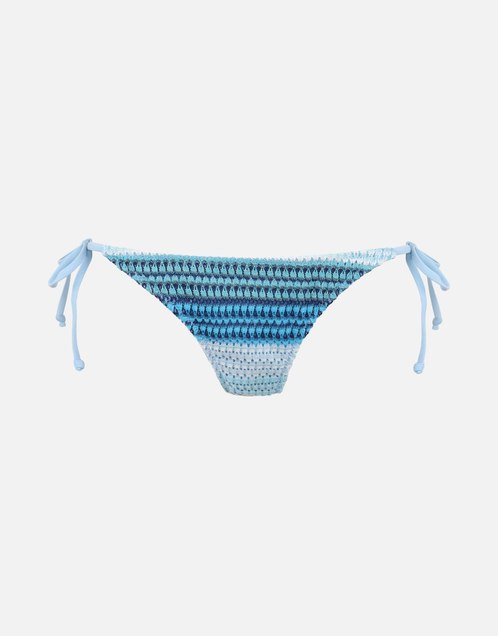 Calypso Textured Tie Side Bikini Bottoms In Blue