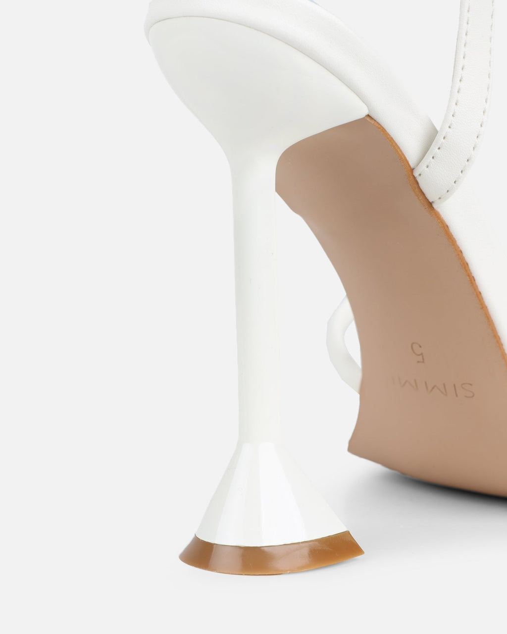 Cairo White Heeled Sandals