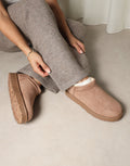 Emmy Mocha Faux Suede Micro Flatform Boots