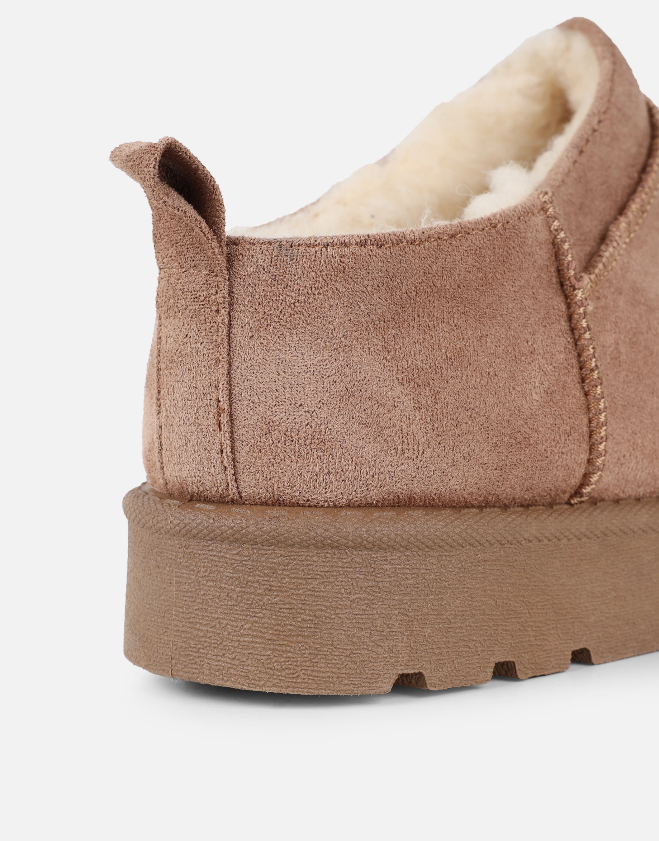Emmy Mocha Faux Suede Micro Flatform Boots
