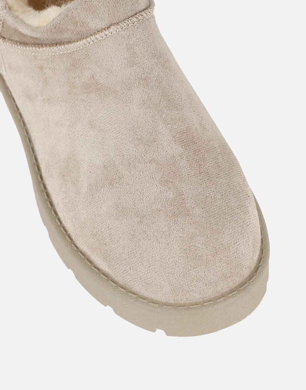 Emmy Mushroom Faux Suede Micro Flatform Boots