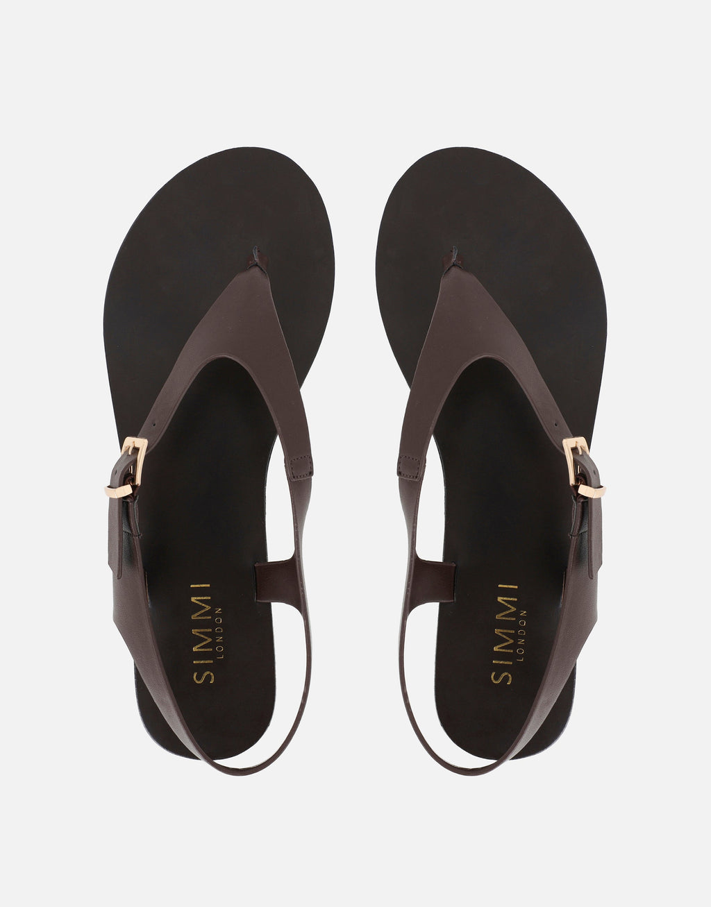 Kendall Brown Toe Post Flat Sandals