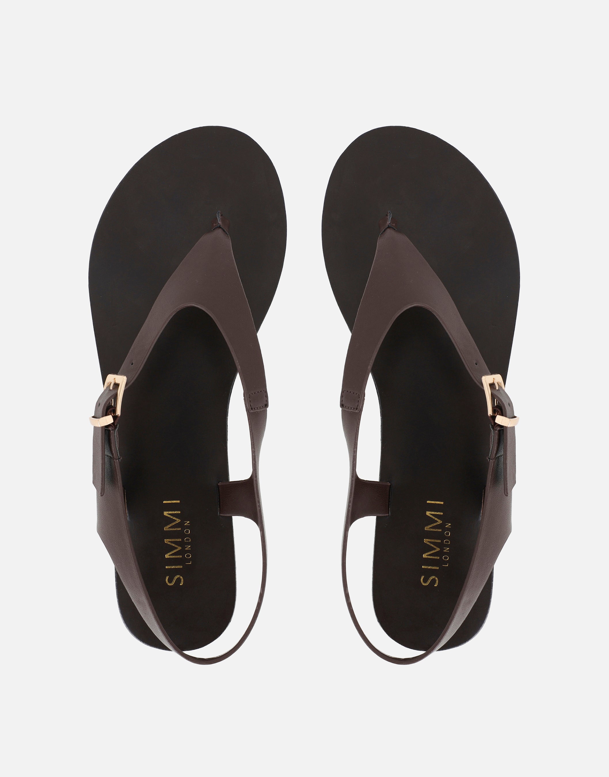 Kendall Brown Toe Post Flat Sandals