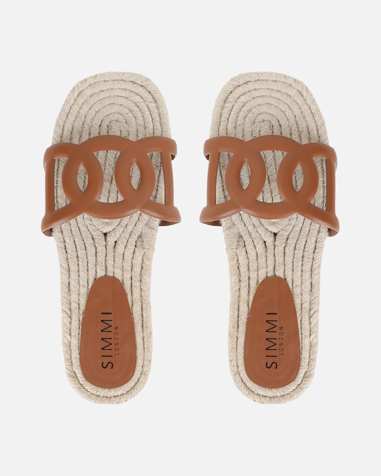 Carlos Tan Woven Flat Sandals