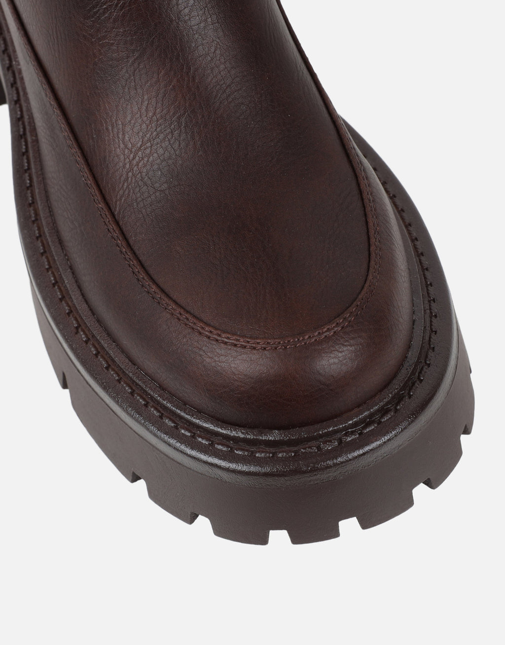 Chorley Brown Microfibre Stretch Chunky Boots