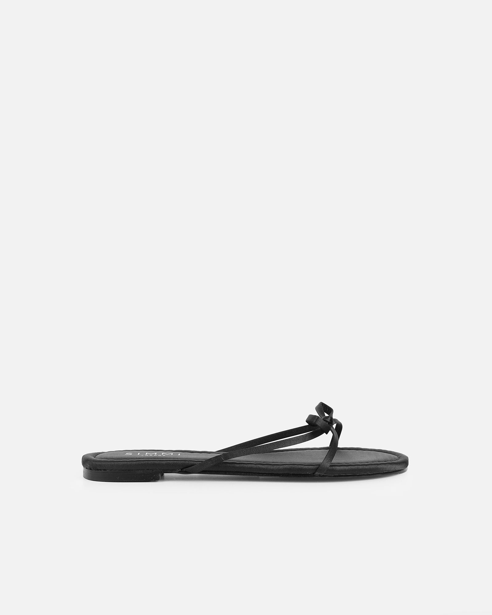 Char Black Satin Bow Sandals