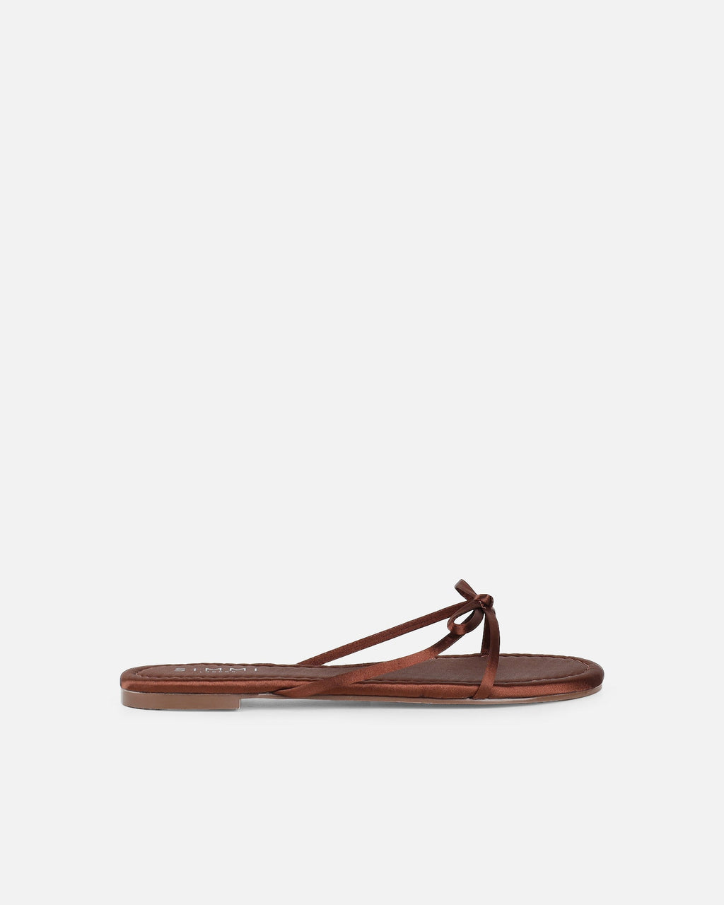 Char Chocolate Satin Bow Sandals