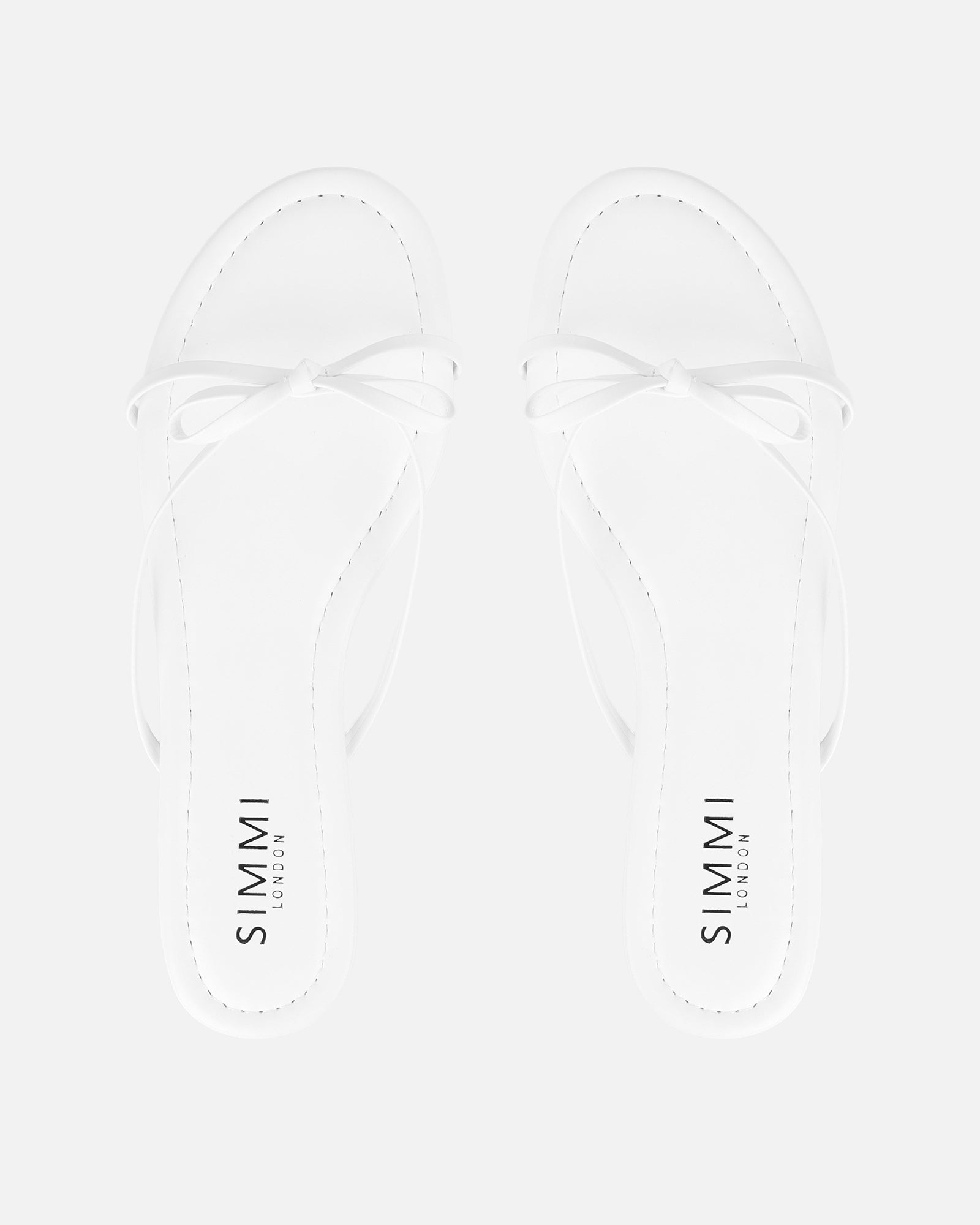 Char White Bow Sandals
