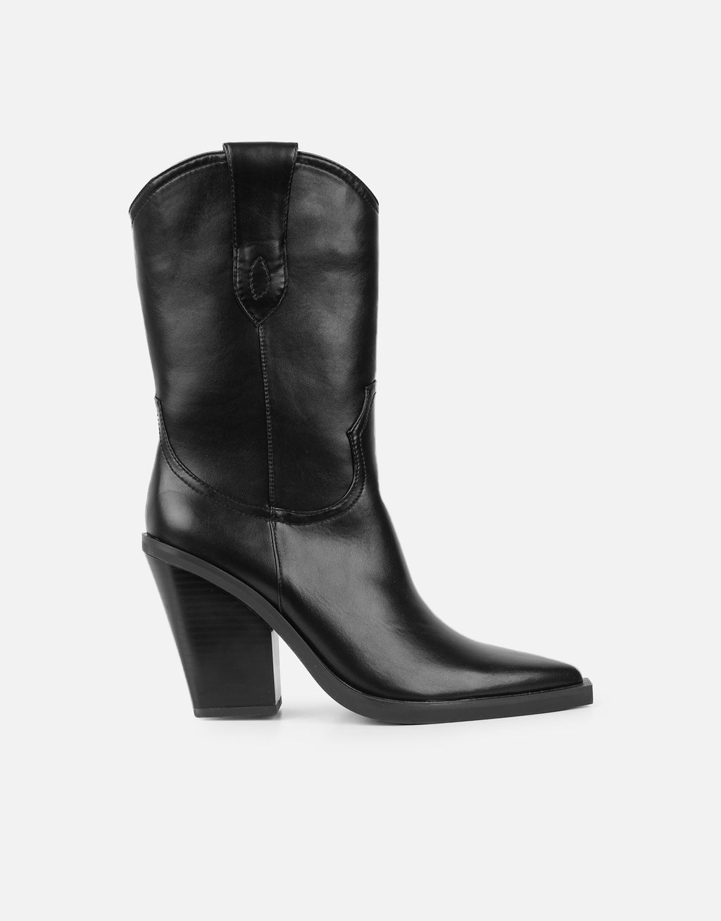Mercy Black Western Heeled Boots