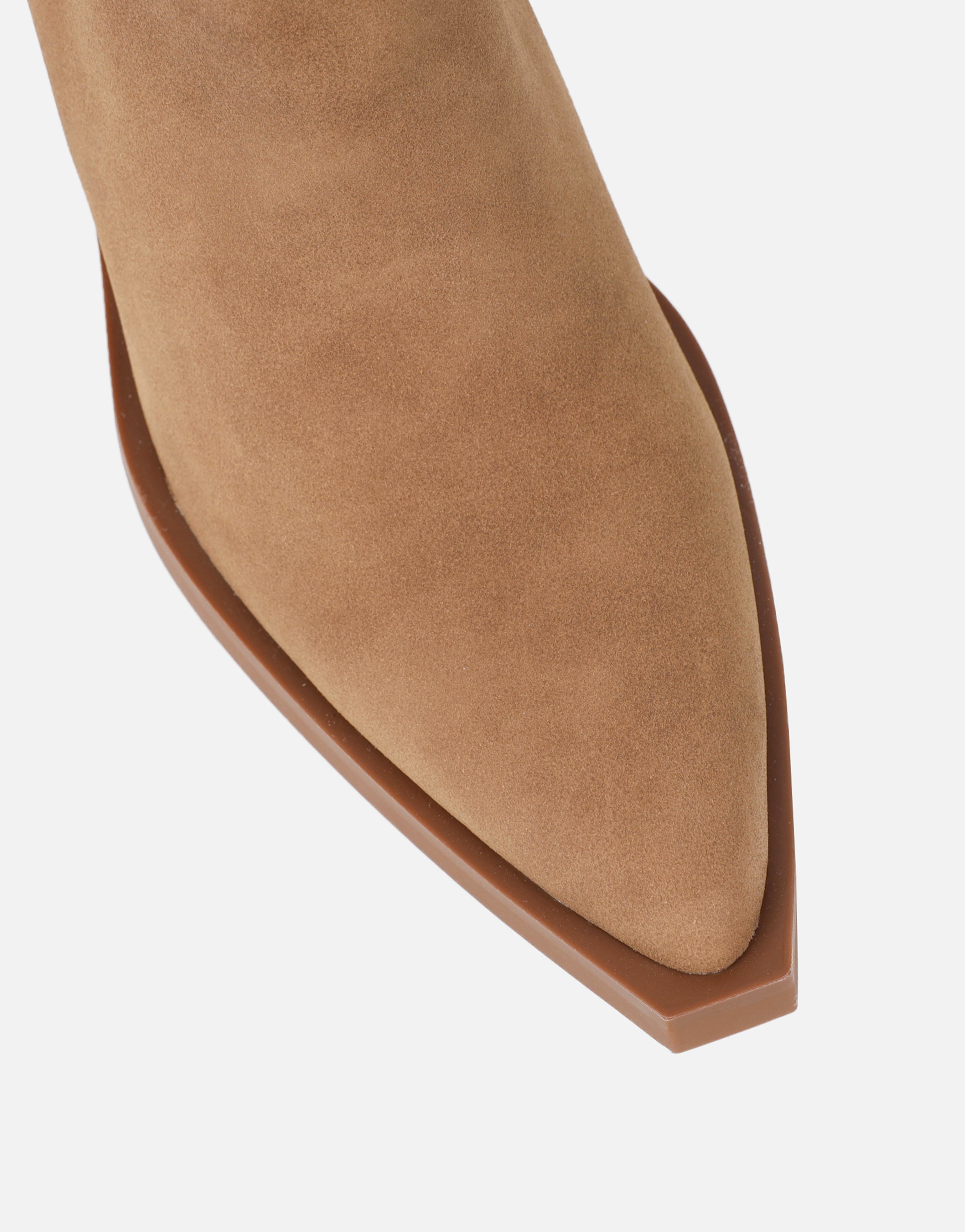 Mercy Camel Suede Western Heeled Boots