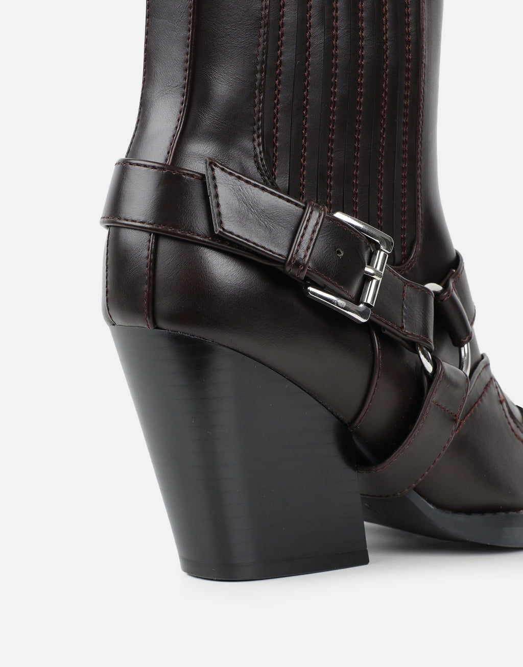 Esperanza Brown Western Saddled Ankle Boots