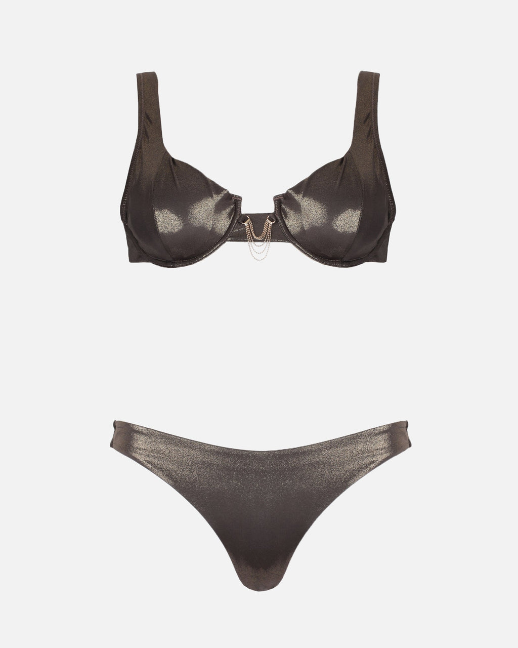 Nori Bronze Shimmer Bikini Set