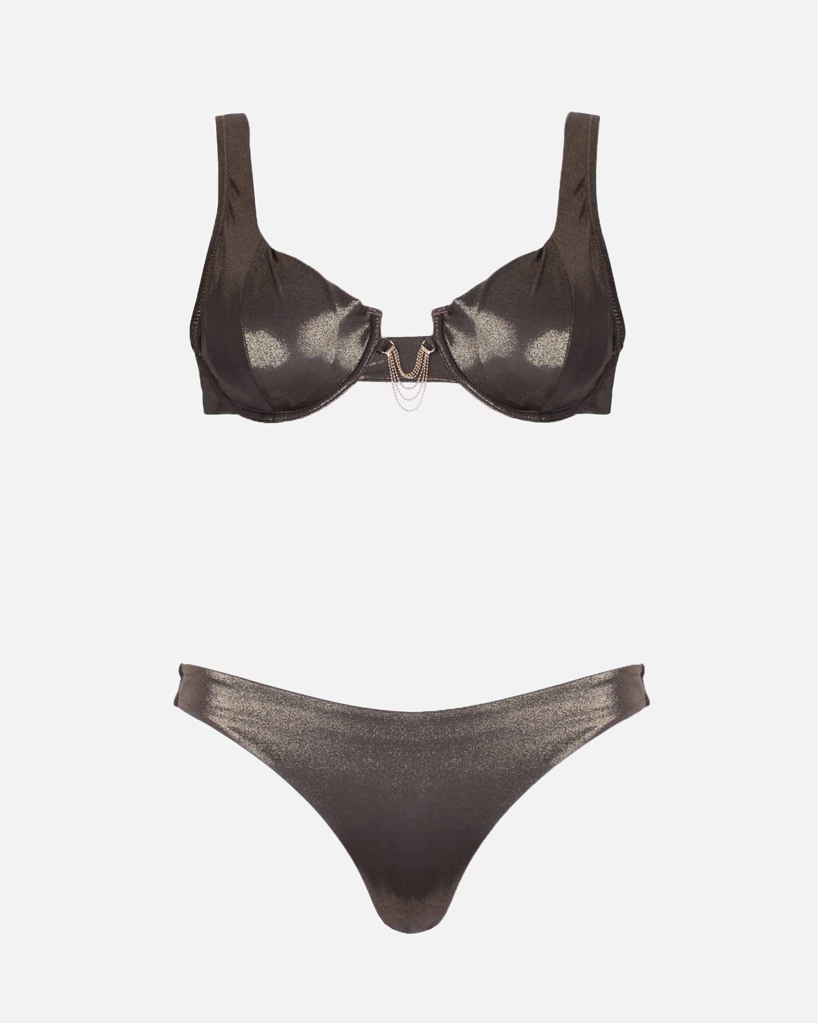 Nori Bronze Shimmer Bikini Set